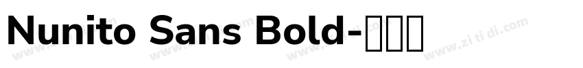 Nunito Sans Bold字体转换